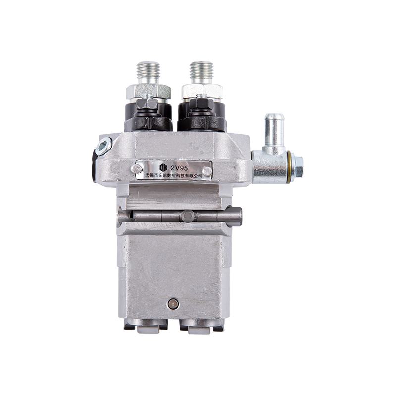 Fuel injection pump for 2V95F V-type twin-cylinder diesel engine, including speed governing mechanism, roller tappet body, M12x1.5 oil outlet joint, suitable for 2V92F/2V95F V-type twin-cylinder air-cooled engines made in China