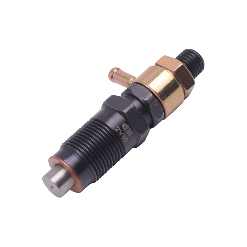 2V80F V-type twin-cylinder diesel engine injector, top-mounted fuel inlet, M12x1.5 thread, pintle/hole-type nozzle, multi-hole structure, suitable for 2V80F V-type water-cooled engine made in China