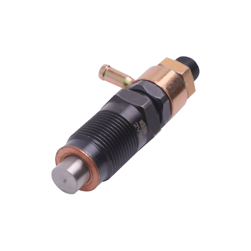 2V80F V-type twin-cylinder diesel engine injector, top-mounted fuel inlet, M12x1.5 thread, pintle/hole-type nozzle, multi-hole structure, suitable for 2V80F V-type water-cooled engine made in China